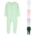 thumbnail image 1 of Vrotazzy Baby Boys Girls Rompers Footed Pajamas Zipper Long Sleeve Sleeper Jumpsuit,Sizes 3-6 Months, 1 of 4