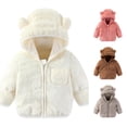 thumbnail image 1 of Vrotazzy Baby Boys Girls Winter Coat Fold Over Mittens Outwear Jacket Warm Clothes Bear Hooded, 1 of 4