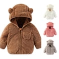 thumbnail image 1 of Vrotazzy Baby Boys Girls Winter Coat Fold Over Mittens Outwear Jacket Warm Clothes Bear Hooded, 1 of 4