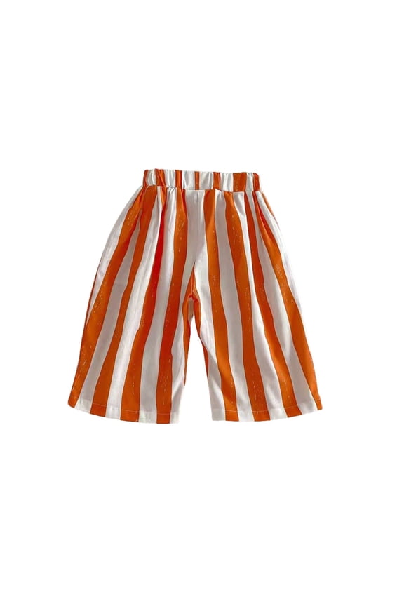 Boys Girls Casual Vertically Striped Pants for Everyday Wear Comfort Stretchable Breathable Pull-On Slacks for Daily School Outings,Size 9-12 Months