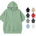 thumbnail image 1 of Vrotazzy Boys Knit Short Sleeve Hooded Sweatshirt Casual Pullover Top for Kids Youth Children,Size 3-4 Years, 1 of 4