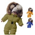 thumbnail image 1 of Vrotazzy Boys Wear Baby Romper Suit Warm Hooded Snowsuit Jumpsuit Down Coat Padded Outwear, 1 of 9