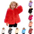 thumbnail image 1 of Vrotazzy Coat for Girls Warm Winter Thickened Teddy Jacket Outerwear Soft Coats Toddler Big Kids,Sizes 6-7 Years, 1 of 5