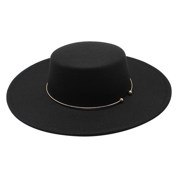 Vrotazzy Fedora Hats for Women Flat Top Hat for Men Pork Pie Hat Wide Brim Hat Cowboy 2,Sizes One Size