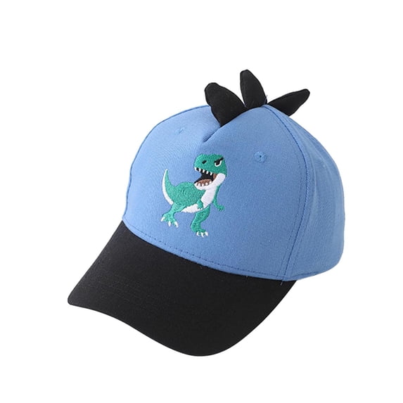 Vrotazzy Dinosaur Baseball Cap for Kids Adjustable Sun Hat with Embroidered Design Outdoor Adventure Play,Size 2-8 Years