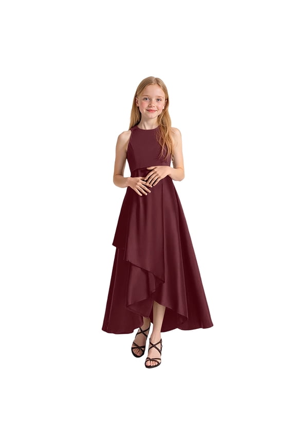 Elegant Girls Formal Party Gown For Recital Performance Pageant Sleeveless Summer Dress Toddler To Occasion,11-12 Years