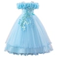 thumbnail image 1 of Vrotazzy Elegant Off Shoulder Tutu Dress for Girls Occasions and Formal Events with Floral Appliques,12 Years, 1 of 9