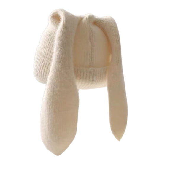 Vrotazzy Fashion Long Eared Rabbit Knitted Hat Warm Cute Soft Wool Winter Earflap Cap,Sizes One Size