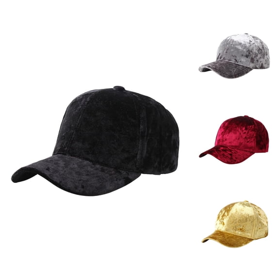 Vrotazzy Female Summer Casual Solid Velvet Baseball Caps Hat Visors