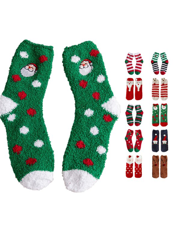 Festive Holiday Socks with Christmas Tree Snowflake Snowman Bow Novelty Colorful Patterns Cute Design Dress Crew for Men Women Xmas Party
