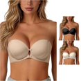 thumbnail image 1 of Vrotazzy Front Closure Push Up Bra Seamless Strapless for Small Bust Smoothing Lift Daily Wear Backless Comfort T-Shirt Bra, 1 of 4
