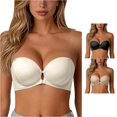 thumbnail image 1 of Vrotazzy Front Closure Push Up Bra Seamless Strapless for Small Bust Smoothing Lift Daily Wear Backless Comfort T-Shirt Bra, 1 of 5