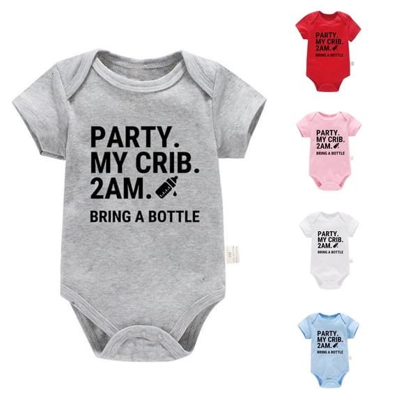 Vrotazzy Girls Bodysuits for Babies and Toddlers Short Sleeve Romper with Letter Print -Piece Outfit for and Children