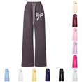 thumbnail image 1 of Vrotazzy Girls Bow Knot Jogger Pants for Girls Lightweight Loose Fit Casual Everyday Wear with Versatile Athletic Sweatpants for School and Outdoors, 1 of 4