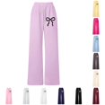 thumbnail image 1 of Vrotazzy Girls Bow Knot Jogger Pants for Girls Lightweight Loose Fit Casual Everyday Wear with Versatile Athletic Sweatpants for School and Outdoors, 1 of 4