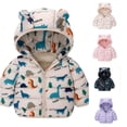thumbnail image 1 of Vrotazzy Girls Down Jacket Winter Coat Toddlers Soft Hooded Ears Design Warm Thickened Outerwear Baby Kids Cute Outfits,Size 18-24 Months, 1 of 4