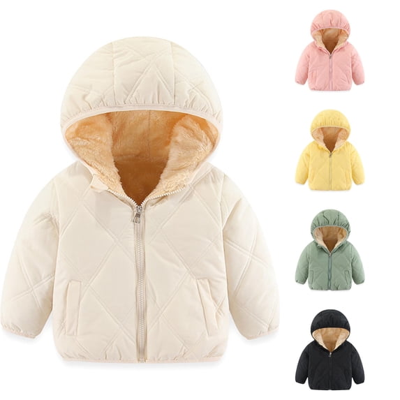 Vrotazzy Girls Down Winter Coats Toddler Outerwear Jackets Boys Warm Clothes for Baby Kids,Size 3-4 Years