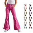 thumbnail image 1 of Vrotazzy Girls Leopard Print Casual Wide Leg Pants for Kids Playful Everyday Trousers with Elastic Waist and Comfortable Fit for Daily School & Outdoor, 1 of 4