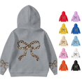 thumbnail image 1 of Vrotazzy Girls Long Sleeve Print Hooded Sweatshirt Loose Fit Pullover Top Casual Wear, 1 of 4