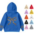 thumbnail image 1 of Vrotazzy Girls Long Sleeve Print Hooded Sweatshirt Loose Fit Pullover Top Casual Wear, 1 of 4