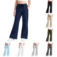 thumbnail image 1 of Vrotazzy Girls Pants Flared Sweatpants for Girls 5-16 Years Everyday Casual Indoor Outdoor Comfort Fit Kids Trousers, 1 of 5