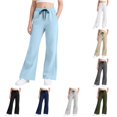 thumbnail image 1 of Vrotazzy Girls Pants Flared Sweatpants for Girls 5-16 Years Everyday Casual Indoor Outdoor Comfort Fit Kids Trousers, 1 of 5