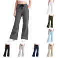 thumbnail image 1 of Vrotazzy Girls Pants Flared Sweatpants for Girls 5-16 Years Everyday Casual Indoor Outdoor Comfort Fit Kids Trousers, 1 of 5