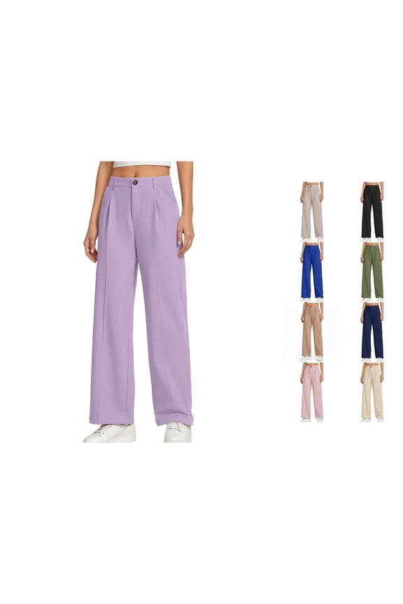 Girls Pants for Girls Wide Leg Schoolwear Comfortable Everyday Wear for 5-14 Years Easy Care Everyday Bottoms,Sizes 13-14 Years