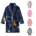 thumbnail image 1 of Vrotazzy Girls Pjs Print Bathrobes Hooded Warm Flannel Night Cute Pajamas,7-8 Years, 1 of 8