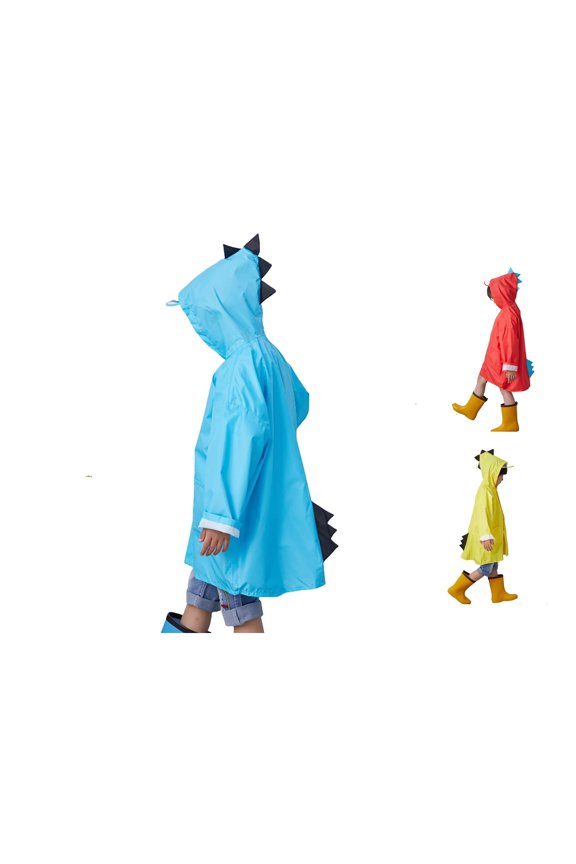 Girls Rain Wear for Everyday Use - Poncho Raincoat with Buttoned Style for 2-14 Years