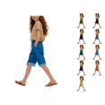 thumbnail image 1 of Vrotazzy Girls Summer High Waist Wide Leg Cropped Pants with Pockets for Everyday Casual School Outdoor Comfort and Like Design,Sizes 7-8 Years, 1 of 4