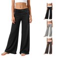 thumbnail image 1 of Vrotazzy Girls Wide Leg Pants for Everyday Playful Prints and Patchwork Waist Boys? Girls Waist Patchwork Relaxed Fit Casual Trousers for Everyday Use 5-14 Years Spring Summer Ready, 1 of 6