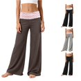 thumbnail image 1 of Vrotazzy Girls Wide Leg Pants for Everyday Playful Prints and Patchwork Waist Boys? Girls Waist Patchwork Relaxed Fit Casual Trousers for Everyday Use 5-14 Years Spring Summer Ready, 1 of 6