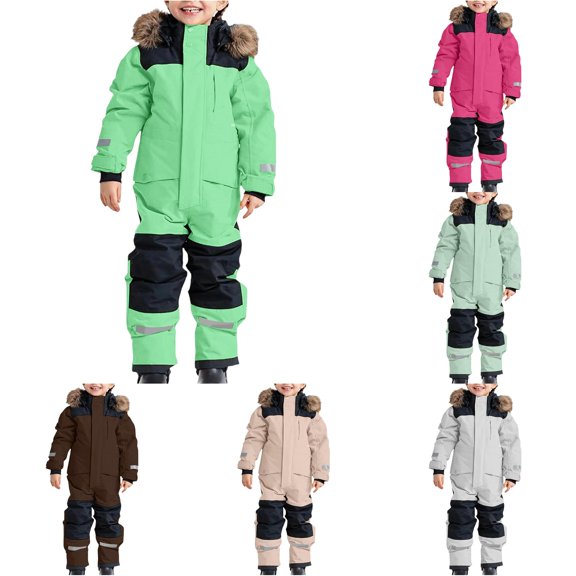Vrotazzy Heavy Duty Insulated Boys Snowsuit for Big Kids All Weather Windproof Ski Outfit With Thermal Extreme Cold Outdoor Winter Adventures