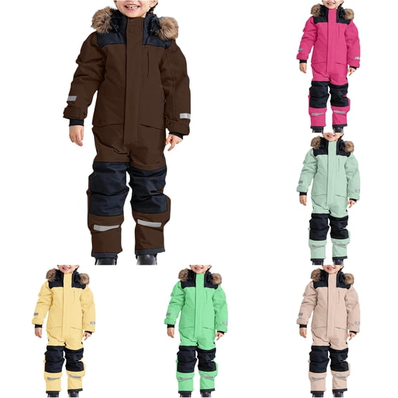 Vrotazzy Heavy Duty Insulated Boys Snowsuit for Big Kids All Weather Windproof Ski Outfit With Thermal Extreme Cold Outdoor Winter Adventures