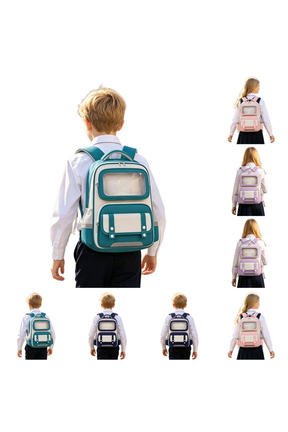 High Crequency Students Backpack With Large Capacity Compartment School for Pupil Water Reflective Strips Ergonomic Back System Nylon Travel Daypack