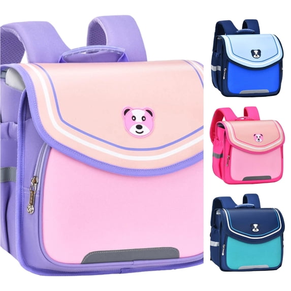 Vrotazzy Horizontal Backpack for Elementary Students Kindergarten Lightweight Casual Daypack Daily Use