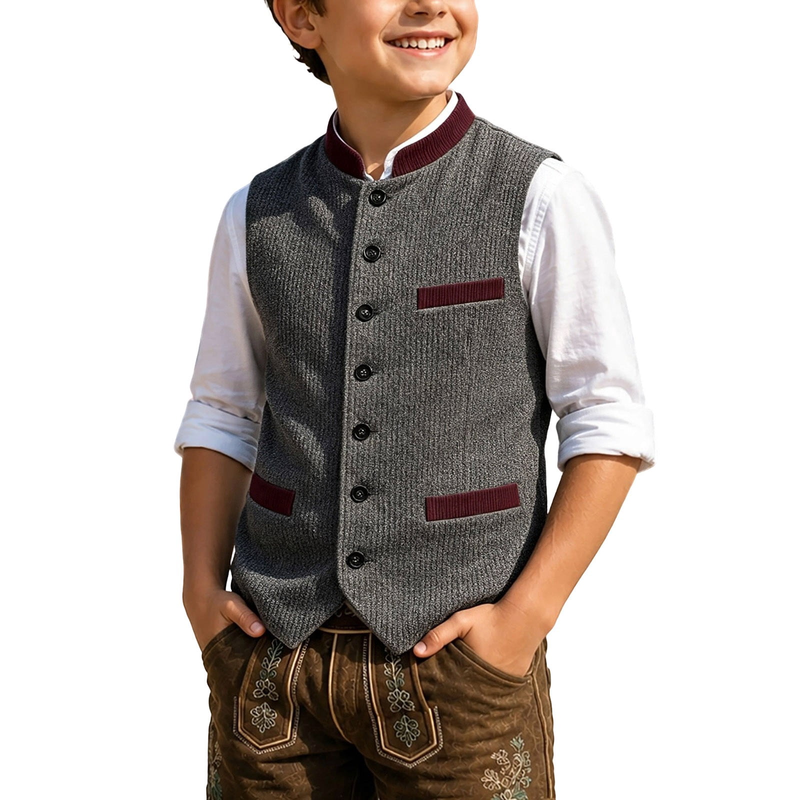Vrotazzy Kids Velvet Vest Coat for Autumn Versatile Outerwear with Cozy ...