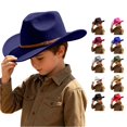 thumbnail image 1 of Vrotazzy Kids Western Styled Cowboy Hat for Kids - Sun Hat for Boys and Girls with Adjustable Sizing and Design,Size 6-12 Years, 1 of 4