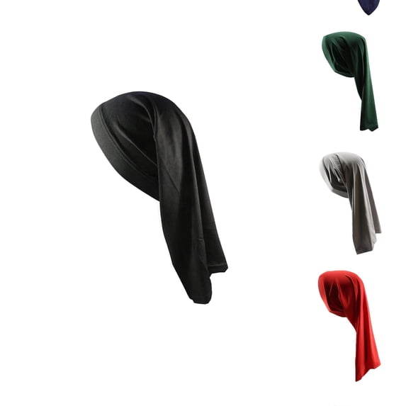 Vrotazzy Men Two End Stretch Night Cap Long Braid Dreadlocks Hair Care Hat Winter Warm Protective Headwear for Sleeping