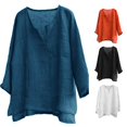 thumbnail image 1 of Vrotazzy Men's Dress Shirts - Sleeve T Long Casual Solid Comfy Brief Color Breathable Mens Shirt Loose Blouse Men's Blouse, 1 of 8