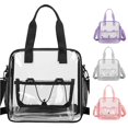 thumbnail image 1 of Vrotazzy Pocket Transparent Shoulder Messenger Bag Travel Concert Sports Event Casual Crossbody, 1 of 9