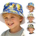 thumbnail image 1 of Vrotazzy Seasonal Print Fisherman Hat Reversible Sun Cap for Kids Boys Girls Lightweight Outdoor Wide Brim Sun Summer,Size 1-6 Years, 1 of 5