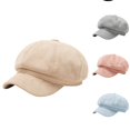 thumbnail image 1 of Vrotazzy Solid Eight Beret Hat for Small Face Versatile Daily Fashion Classic, 1 of 4