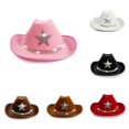 thumbnail image 1 of Vrotazzy Sparkly Star Cowboy Hat for Kids Western Party Festival Sun Outdoor Play for Girls And Boys Childrens Caps Carnival Christmas School Casual Wear, 1 of 5
