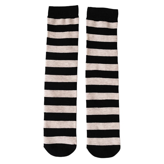 Vrotazzy Striped Pattern Knee High For Children Soft Stretchy Daily Fashion Playwear Comfortable Long Design For Girls And Boys,8-12 Years