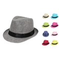 thumbnail image 1 of Vrotazzy Summer Casual Breathable Straw Short Brim Sun Hat Fedora Panama Unisex Lightweight Classic Soft Cool Mesh Crushable, 1 of 3