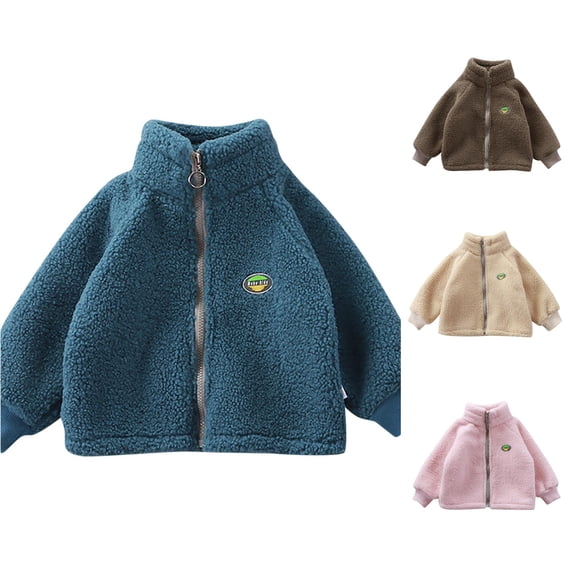 Vrotazzy Toddler Kids Baby Boys Solid Jacket Outerwear Warm Winter Zipper Coat