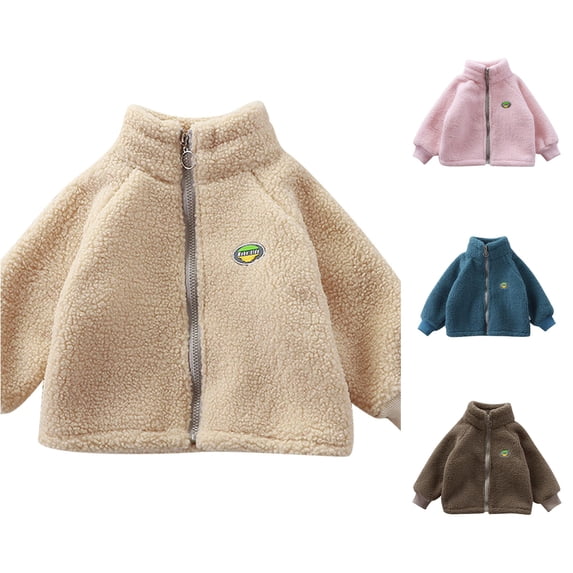 Vrotazzy Toddler Kids Baby Boys Solid Jacket Outerwear Warm Winter Zipper Coat