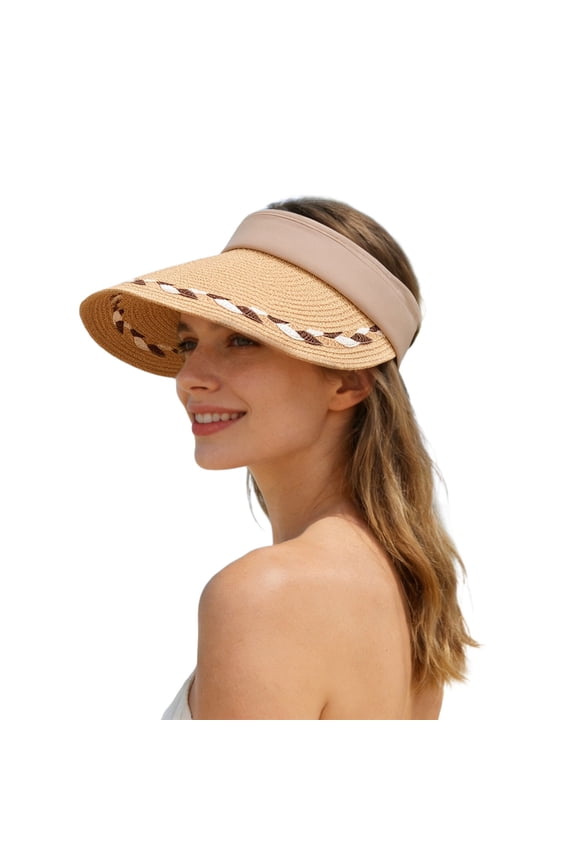 Wide Brim Sun Hat Boho Beach Hat for Outdoor Summer UPF Breathable Design,Size L